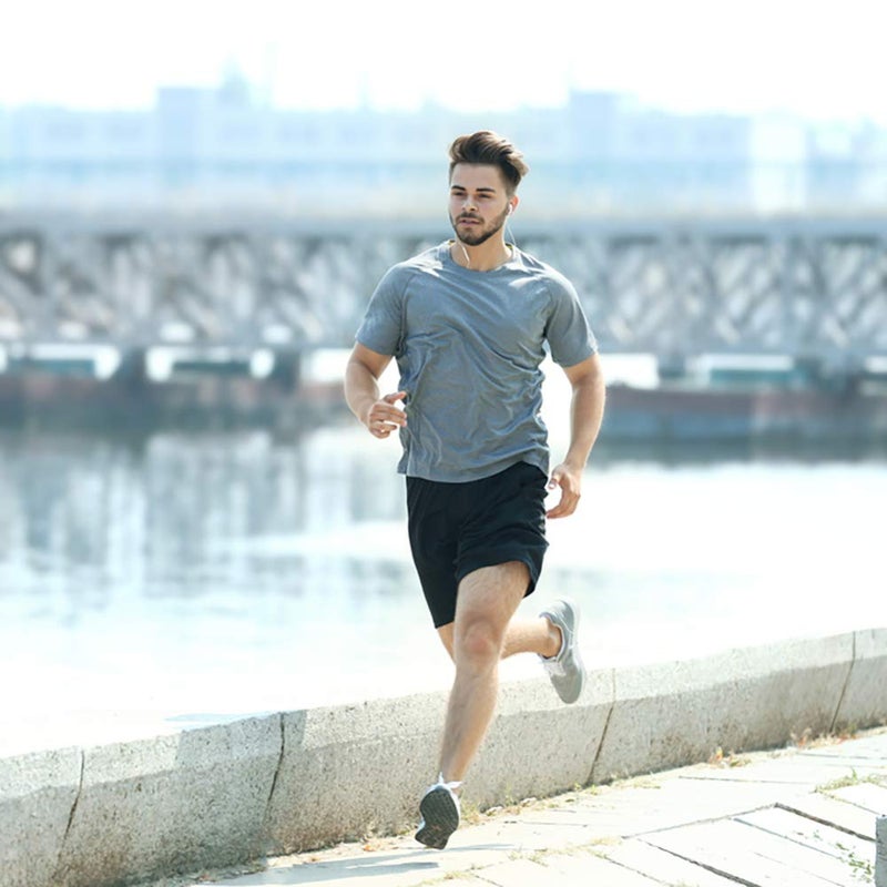MCPORO Workout Shirts for Men Short Sleeve Quick Dry Athletic Gym Active T Shirt Moisture Wicking 5 Pack Black, Dark Grey, Light Grey, White, Navy 3X-Large - Image 2